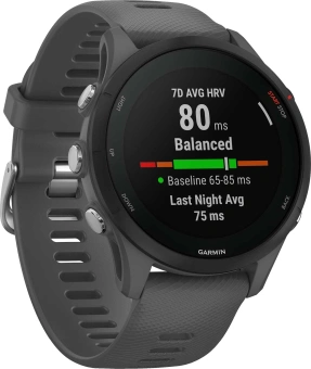 Смарт-часы Garmin Forerunner 255 33мм 1.3" корп.черный рем.темно-серый (010-02641-10) - купить недорого с доставкой в интернет-магазине