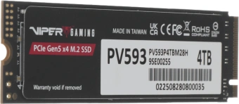 Накопитель SSD Patriot PCIe 5.0 x4 4TB PV593P4TBM28H Viper VP593 M.2 2280 - купить недорого с доставкой в интернет-магазине