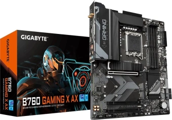 Материнская плата Gigabyte B760 GAMING X AX Soc-1700 Intel B760 4xDDR5 ATX AC`97 8ch(7.1) 2.5Gg RAID+HDMI+DP - купить недорого с доставкой в интернет-магазине