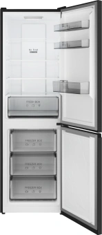Холодильник Weissgauff WRK 185 Total NoFrost Inverter Black Inox 2-хкамерн. черная сталь инвертер - купить недорого с доставкой в интернет-магазине