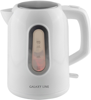 Чайник электрический Galaxy Line GL 0212 1.7л. 2200Вт белый корпус: пластик (ГЛ0212Л) - купить недорого с доставкой в интернет-магазине