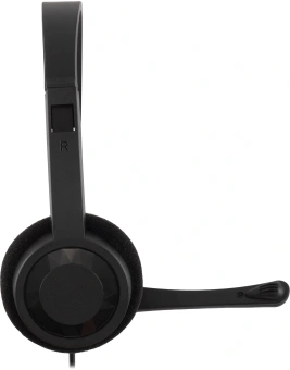 Наушники с микрофоном Оклик HS-M600 черный 1.8м накладные оголовье (1900372) - купить недорого с доставкой в интернет-магазине