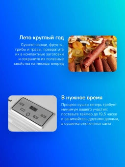 Сушка для фруктов и овощей Kitfort КТ-1907 18под. 500Вт белый - купить недорого с доставкой в интернет-магазине
