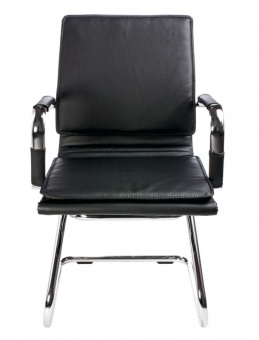 Кресло Бюрократ Ch-993-Low-V черный эко.кожа низк.спин. полозья металл хром - купить недорого с доставкой в интернет-магазине
