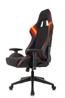 Кресло игровое Zombie VIKING 4 AERO черный/красный ткань/эко.кожа с подголов. крестов. пластик - купить недорого с доставкой в интернет-магазине