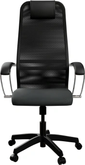 Кресло Метта SU-B-8 черный сиденье черный сетка с подголов. крестов. металл хром - купить недорого с доставкой в интернет-магазине