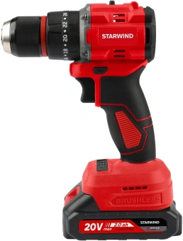 Дрель-шуруповерт Starwind CDB20-2.0/2hs1 20Вт аккум. патрон:быстрозажимной - купить недорого с доставкой в интернет-магазине