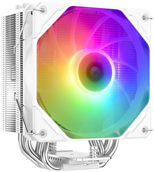 Устройство охлаждения(кулер) ID-Cooling SE-224-XTS ARGB Soc-AM5/AM4/1200/1700/1851 белый 4-pin + 3-pin 29dB Al+Cu 220W 650gr Ret (SE-224-XTS ARGB WHITE) - купить недорого с доставкой в интернет-магазине