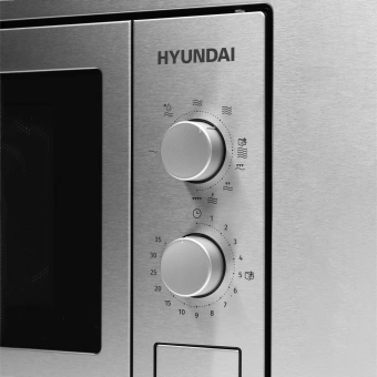 Микроволновая печь Hyundai HBW 2030 IX 20л. 800Вт нержавеющая сталь (встраиваемая) - купить недорого с доставкой в интернет-магазине