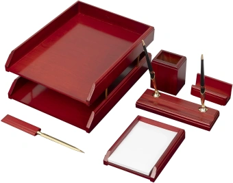 Настольный набор Good Sunrise M6C-25A (6 предметов) красное дерево дерево бордовый/черный - купить недорого с доставкой в интернет-магазине