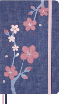 Блокнот Moleskine LIMITED EDITION SAKURA LESU08QP060BOX Large 130х210мм обложка текстиль 176стр. линейка твердая обложка подар.кор. синий 2025 - купить недорого с доставкой в интернет-магазине