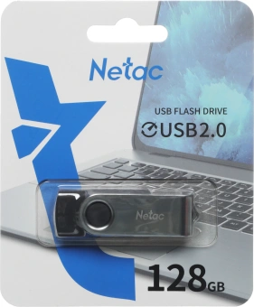 Флеш Диск Netac 128GB U505 NT03U505N-128G-20BK USB2.0 черный/серебристый - купить недорого с доставкой в интернет-магазине