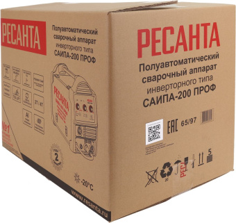 Сварочный аппарат Ресанта САИПА-200ПРОФ инвертор MMA DC/TIG DC 8.1кВт - купить недорого с доставкой в интернет-магазине