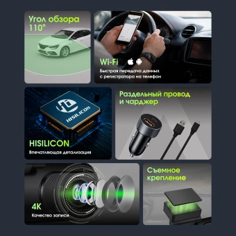 Видеорегистратор Digma FreeDrive 931W черный 5Mpix 2160x3840 170гр. Allwinner - купить недорого с доставкой в интернет-магазине