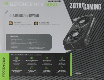 Видеокарта Zotac PCI-E 5.0 RTX 5050 TWIN EDGE OC NVIDIA GeForce RTX 5050 8Gb 128bit GDDR6 2602/20000 HDMIx1 DPx3 HDCP Ret - купить недорого с доставкой в интернет-магазине