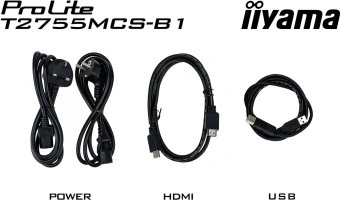Монитор Iiyama 27" ProLite T2755MSC-B1 черный IPS LED 16:9 HDMI M/M матовая 400cd 178гр/178гр 1920x1080 60Hz DP FHD USB Touch 5.8кг - купить недорого с доставкой в интернет-магазине