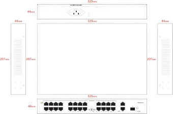 Коммутатор Tiandy TC-P3S027 H/2421/AT/260 - купить недорого с доставкой в интернет-магазине