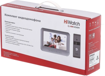 Комплект домофона HiWatch DS-D100K серебристый - купить недорого с доставкой в интернет-магазине