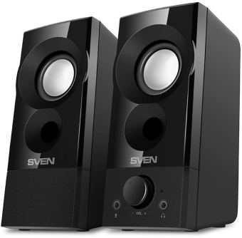 Колонки Sven 357 2.0 черный 6Вт портативные - купить недорого с доставкой в интернет-магазине