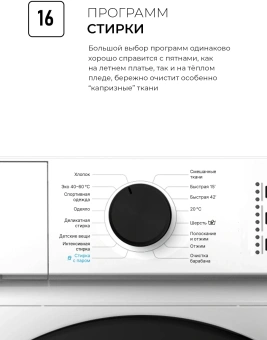Стиральная машина Lex LWM06010BLIDsmall класс: A+++ загр.фронтальная макс.:6кг белый инвертор - купить недорого с доставкой в интернет-магазине