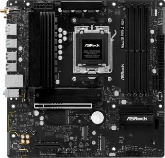 Материнская плата Asrock B850M PRO-A WIFI Socket AM5 AMD B850 4xDDR5 mATX AC`97 8ch(7.1) 2.5Gg RAID+HDMI+DP - купить недорого с доставкой в интернет-магазине