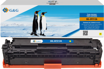 Картридж лазерный G&G GG-CF212A желтый (1800стр.) для HP HP LJ Pro 200 color Printer M251n/nw/MFP M276n/nw, Canon LBP-7100Cn/7110Cw - купить недорого с доставкой в интернет-магазине