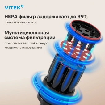 Пылесос Vitek VT-CLSAQUA_RAPID 470Вт серый стальной/серебристый - купить недорого с доставкой в интернет-магазине