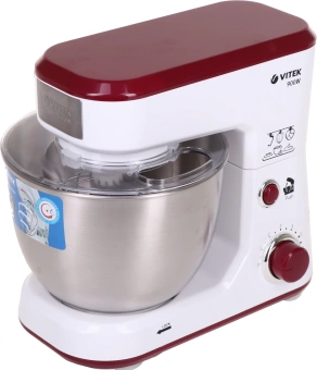 Миксер планетарный Vitek VT-1432 900Вт белый - купить недорого с доставкой в интернет-магазине