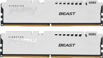 Память DDR5 2x16GB 6000MHz Kingston KF560C36BWE2K2-32 Fury Beast White Expo RTL Gaming PC5-48000 CL36 DIMM 288-pin 1.35В kit single rank с радиатором Ret - купить недорого с доставкой в интернет-магазине