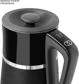 Чайник электрический Galaxy Line GL 0338 1.7л. 2200Вт черный корпус: металл/пластик (ГЛ0338Л) - купить недорого с доставкой в интернет-магазине