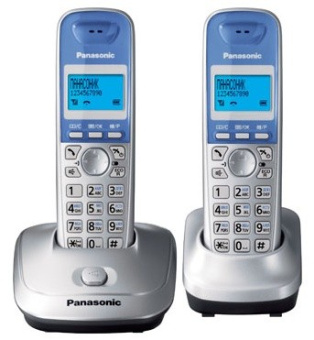 Р/Телефон Dect Panasonic KX-TG2512RUS серебристый (труб. в компл.:2шт) АОН - купить недорого с доставкой в интернет-магазине