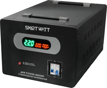 Стабилизатор напряжения Smartwatt AVR Tower 8000RF 8000ВА черный - купить недорого с доставкой в интернет-магазине