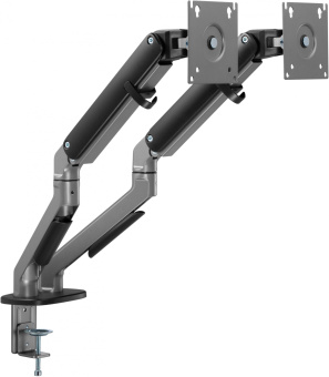 Кронштейн для мониторов Ultramounts UM735BL черный/серый 17"-27" макс.7кг крепление к столешнице поворот и наклон - цена, купить или заказать с доставкой в интернет-магазине Кронштейн для мониторов Ultramounts UM735BL черный/серый 17"-27" макс.7кг крепление к столешнице поворот и наклон - купить недорого с доставкой в интернет-магазине