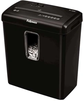 Шредер Fellowes PowerShred Р-30С черный (секр.P-4) фрагменты 6лист. 15лтр. скрепки скобы пл.карты - купить недорого с доставкой в интернет-магазине