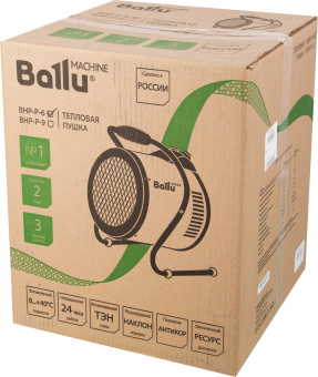 Тепловая пушка электрическая Ballu BHP-P-6 желтый/черный - купить недорого с доставкой в интернет-магазине
