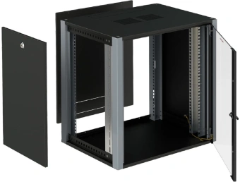 Шкаф коммутационный Sysmatrix (WP 6312.910) настенный 12U 600x350мм пер.дв.стекл 2 бок.пан. 60кг черный 20кг IP20 - купить недорого с доставкой в интернет-магазине
