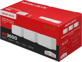 Бесшовный Mesh роутер Mercusys Halo H25BE (HALO H25BE(3-PACK)) BE3600 10/100/1000BASE-TX белый (упак.:3шт) - купить недорого с доставкой в интернет-магазине