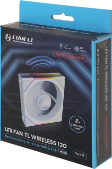 Вентилятор для корпуса Lian-Li Uni Fan TL Wireless 120 Reverse ARGB 120х124x28 белый 4-pin 34дБ (G99.12RTL1W1W.R0) Ret - купить недорого с доставкой в интернет-магазине