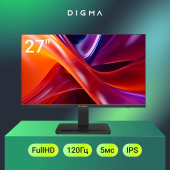 Монитор Digma 27" Progress 27P403F черный IPS LED 5ms 16:9 HDMI M/M матовая 250cd 178гр/178гр 1920x1080 120Hz DP FHD 4.1кг - купить недорого с доставкой в интернет-магазине