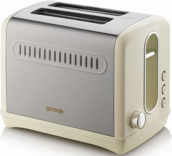 Тостер Gorenje T1100CLI 860Вт бежевый/серебристый - купить недорого с доставкой в интернет-магазине