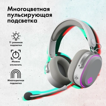 Наушники с микрофоном GMNG GG-HS405W белый мониторные BT/Radio/3.5mm оголовье (1899880) - купить недорого с доставкой в интернет-магазине
