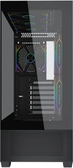 Корпус Accord ACC-EL1B TG черный без БП ATX 2xUSB2.0 1xUSB3.1 audio - купить недорого с доставкой в интернет-магазине