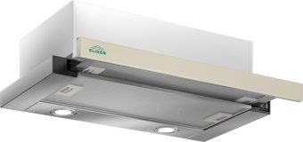 Вытяжка встраиваемая Elikor Интегра Glass 45Н-400-В2Д нержавеющая сталь/стекло бежевое управление: кулисные переключатели (1 мотор) - купить недорого с доставкой в интернет-магазине