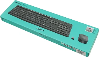 Клавиатура + мышь Logitech MK235 клав:серый мышь:серый/черный USB беспроводная Multimedia (920-007949) - купить недорого с доставкой в интернет-магазине