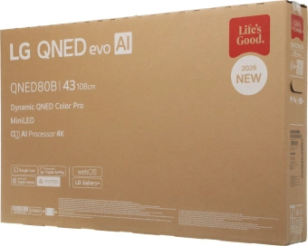 Телевизор LED LG 43" 43QNED80B6B.ARUG черный титан 4K Ultra HD 60Hz DVB-T DVB-T2 DVB-C DVB-S DVB-S2 USB WiFi Smart TV (RUS) - купить недорого с доставкой в интернет-магазине