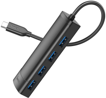 Разветвитель USB-C Hoco HB41 Type-C 4порт. черный - купить недорого с доставкой в интернет-магазине