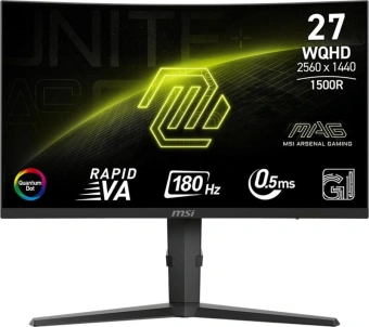 Монитор MSI 27" MAG 275CQRF QD E2 черный VA LED 16:9 HDMI полуматовая HAS Piv 5000:1 300cd 178гр/178гр 2560x1440 180Hz DP WQ USB 5.7кг - купить недорого с доставкой в интернет-магазине