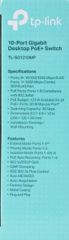 Коммутатор TP-Link TL-SG1210MP 9x1Гбит/с 1xКомбо(1000BASE-T/SFP) 8PoE+ 123W неуправляемый - купить недорого с доставкой в интернет-магазине