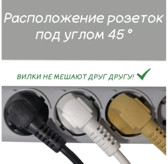 Сетевой фильтр Powercube SPG(5+1)-B-10 3м (6 розеток) серый (коробка) - купить недорого с доставкой в интернет-магазине