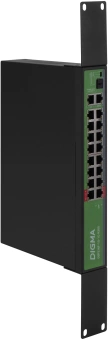 Коммутатор Digma DSP216F-1G-1C-R300 (L2) 16x100Мбит/с 1x1Гбит/с 1xКомбо(1000BASE-T/SFP) 16PoE 16PoE+ 2PoE++ 300W неуправляемый - купить недорого с доставкой в интернет-магазине
